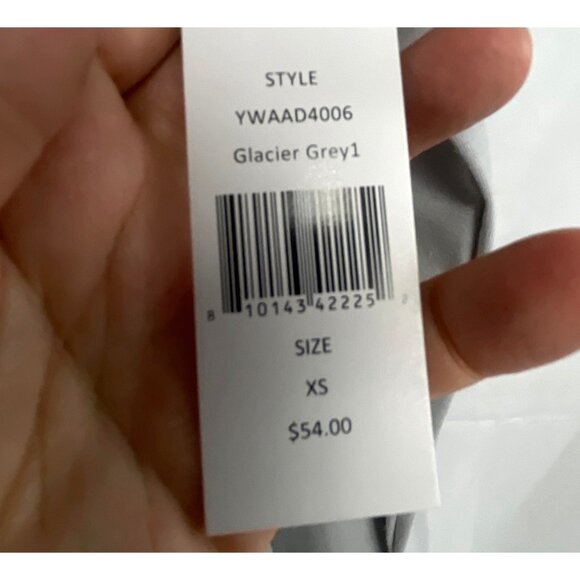 Yoga Works Long Sleeve Crew Neck Top XS Fitted Performance Tee Glacier Gray - Picture 4 of 5